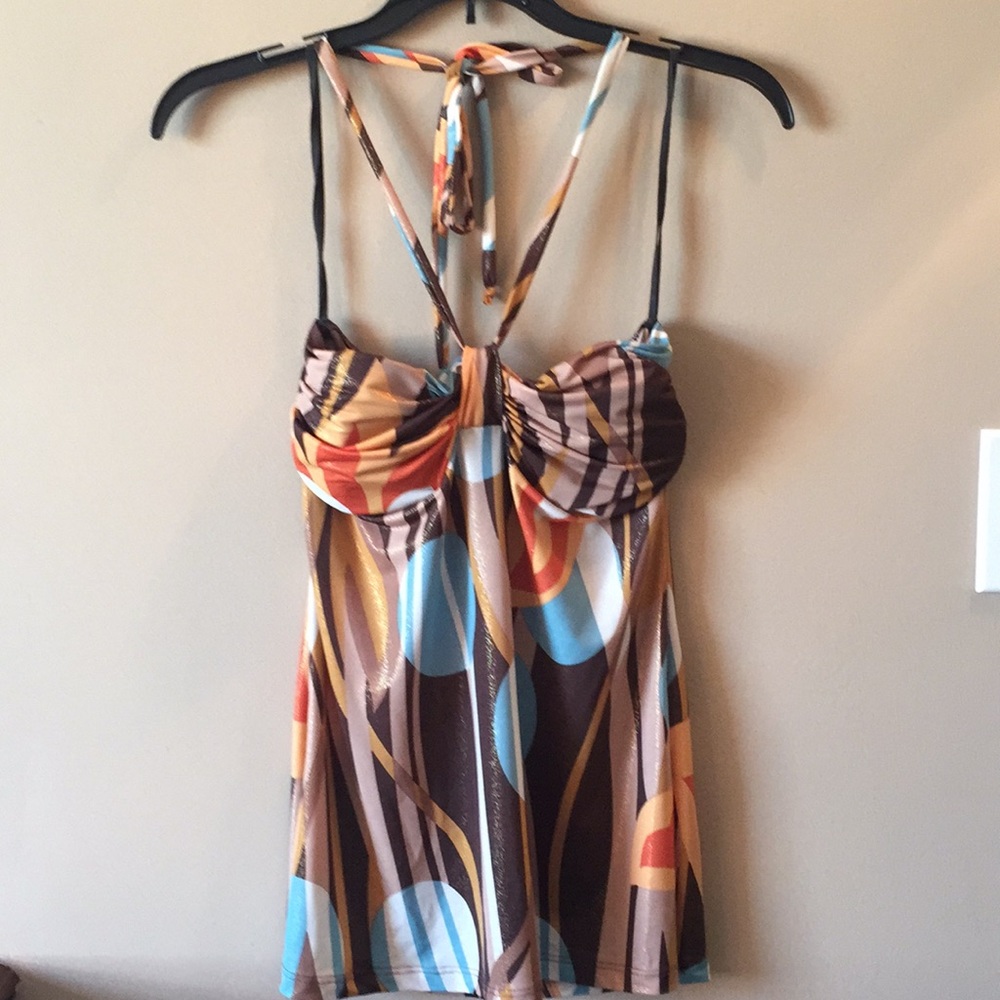 Mulitcolor Halter Blouse - Picture 2 of 6
